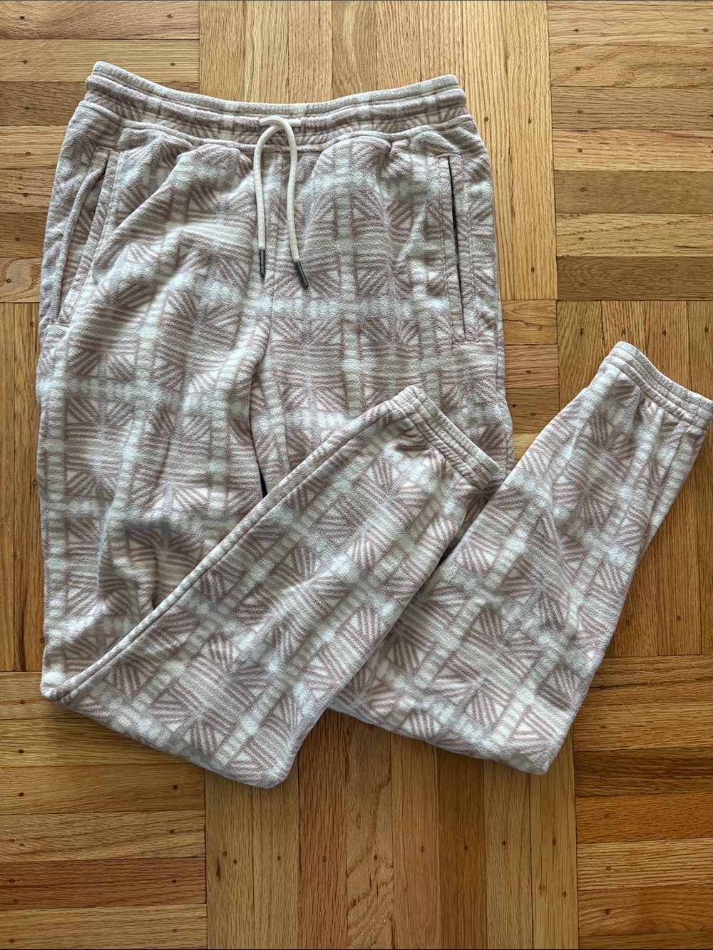 Patagonia Women's Micro D® Fleece Joggers Tan/Cream Printed XS